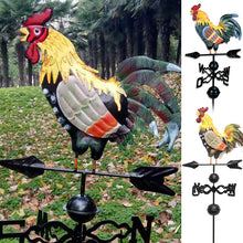 Load image into Gallery viewer, Metal Weather Vane with Rooster Ornament Rooster Weathervanes Garden Decor