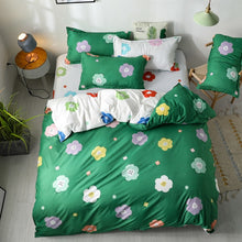 Load image into Gallery viewer, summer bedding set green duvet cover bed bedclothes 4pcs bed home textile