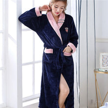 Load image into Gallery viewer, Hiver peignoir homme femme coral fleece Kimono