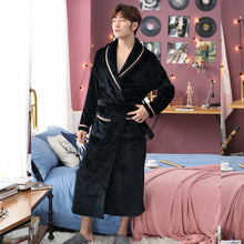 Load image into Gallery viewer, Hiver peignoir homme femme coral fleece Kimono