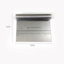 Load image into Gallery viewer, Durable Stainless Steel Pizza Dough Fondant Scraper Cutter Cake Baking Pastry