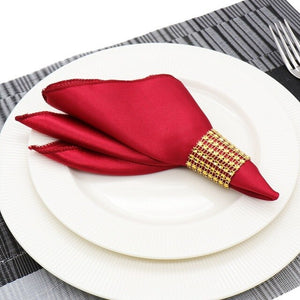 1pcs 30cm Table Napkin  Square Satin Fabric Pocket Handkerchief