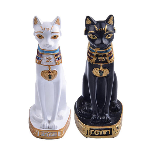 Egyptian Cat Figurine Statue Decoration Vintage Cat Goddess Bastet Statue Home