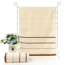 Load image into Gallery viewer, Serviette  Cotton Towel Stripe Face Hand Bath Cloth Bathroom