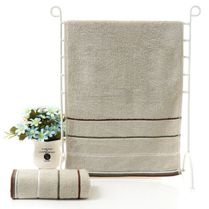 Serviette  Cotton Towel Stripe Face Hand Bath Cloth Bathroom