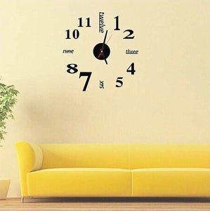 Wall Clock Mirror Wall Stickers Removable  Home Decor Living Room