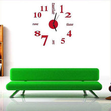 Load image into Gallery viewer, Wall Clock Mirror Wall Stickers Removable  Home Decor Living Room