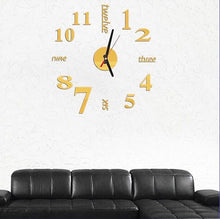 Load image into Gallery viewer, Wall Clock Mirror Wall Stickers Removable  Home Decor Living Room