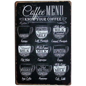 Plates Metal  Poster Retro Decorative Art Metal Tin Signs Pub