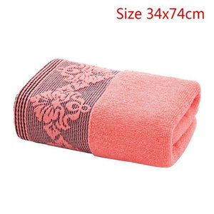 serviette de bain et de visage haute absorption pour adultes solide en coton épais doux