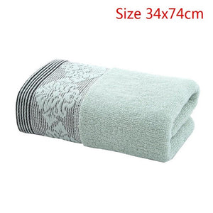 serviette de bain et de visage haute absorption pour adultes solide en coton épais doux