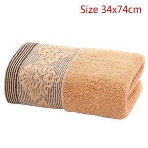 serviette de bain et de visage haute absorption pour adultes solide en coton épais doux