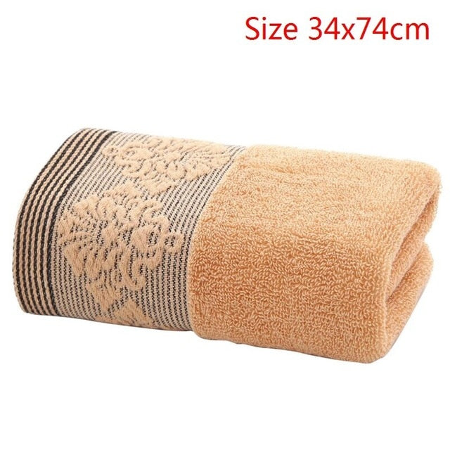 serviette de bain et de visage haute absorption pour adultes solide en coton épais doux