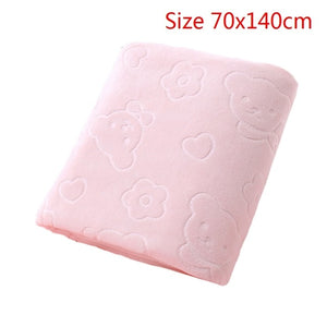 serviette de bain et de visage haute absorption pour adultes solide en coton épais doux