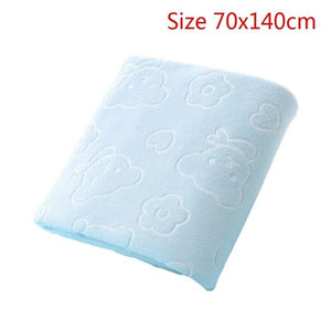 serviette de bain et de visage haute absorption pour adultes solide en coton épais doux