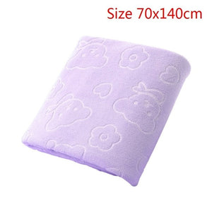 serviette de bain et de visage haute absorption pour adultes solide en coton épais doux