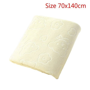 serviette de bain et de visage haute absorption pour adultes solide en coton épais doux