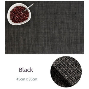 Placemats Washable PVC Table Cloth Pad Mat Stain-Resistant Dining