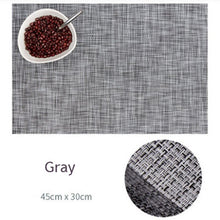 Load image into Gallery viewer, Placemats Washable PVC Table Cloth Pad Mat Stain-Resistant Dining