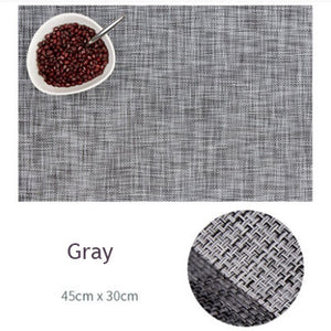 Placemats Washable PVC Table Cloth Pad Mat Stain-Resistant Dining