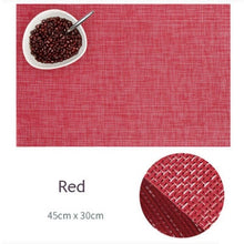 Load image into Gallery viewer, Placemats Washable PVC Table Cloth Pad Mat Stain-Resistant Dining