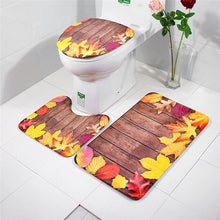 Load image into Gallery viewer, 3Pcs/set Bathroom Mat Set Flannel Anti-Slip Kitchen Bath Mat Carpet Bathroom