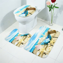 Load image into Gallery viewer, 3Pcs/set Bathroom Mat Set Flannel Anti-Slip Kitchen Bath Mat Carpet Bathroom