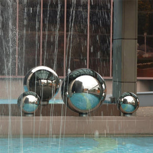 High Gloss Glitter  Steel Ball Sphere Mirror Hollow Ball Home Garden Decoration