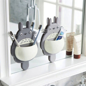 Toothbrush Wall Mount Holder Cute Totoro Sucker Suction Bathroom