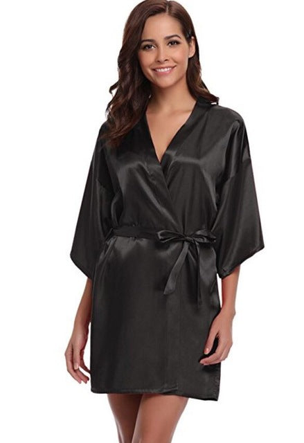 Robe Kimono en soie peignoir femmes soie Robes de demoisel