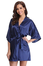 Load image into Gallery viewer, Robe Kimono en soie peignoir femmes soie Robes de demoisel