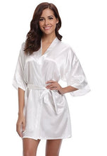 Load image into Gallery viewer, Robe Kimono en soie peignoir femmes soie Robes de demoisel