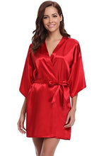 Load image into Gallery viewer, Robe Kimono en soie peignoir femmes soie Robes de demoisel