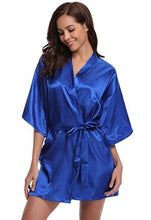 Load image into Gallery viewer, Robe Kimono en soie peignoir femmes soie Robes de demoisel