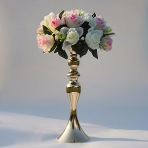 Gold Candle Holders 50cm/20" Metal Candlestick Flower Vase