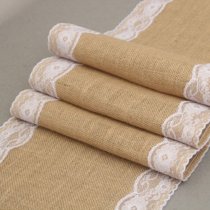 Vintage toile de Jute naturelle Jute lin chemin de Table