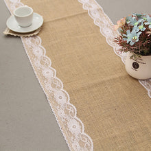 Load image into Gallery viewer, Vintage toile de Jute naturelle Jute lin chemin de Table