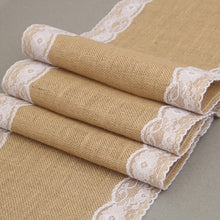 Load image into Gallery viewer, Vintage toile de Jute naturelle Jute lin chemin de Table