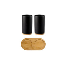 Load image into Gallery viewer, Ceramic Bamboo Bathroom Tumblers Teeth Brushing Cup Bathroom Emulsion