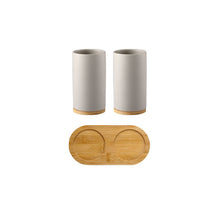 Load image into Gallery viewer, Ceramic Bamboo Bathroom Tumblers Teeth Brushing Cup Bathroom Emulsion