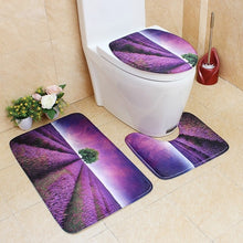 Load image into Gallery viewer, 3Pcs/set Bathroom Mat Set Flannel Anti-Slip Kitchen Bath Mat Carpet Bathroom