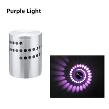 Load image into Gallery viewer, Spiral Hole LED Wall Light Effect Wall Lamp With Remote Controller Colorful Wandlamp For Party