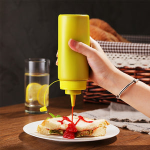 Squeeze Squirt Condiment Bottles with Twist On Cap Lids