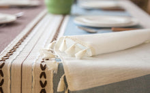 Load image into Gallery viewer, Decorative Linen Table cloth With Tassel Waterproof