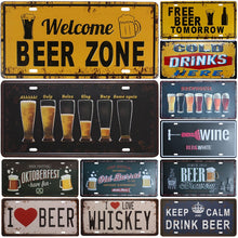 Load image into Gallery viewer, New Hot Plate Meyal Beer Car Number Sign Bar Pub Cafe Home Decor