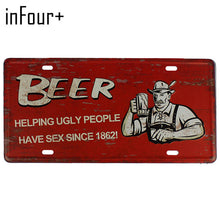 Load image into Gallery viewer, New Hot Plate Meyal Beer Car Number Sign Bar Pub Cafe Home Decor