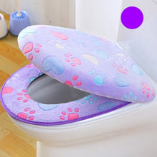 Load image into Gallery viewer, Thick Coral velvet luxury toilet Seat Cover Set soft Warm Zipper One / Two-piece toilet Case