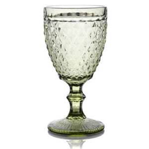 Wine Glass Cups Retro Vintage Relief Red Wine Cup 300ml