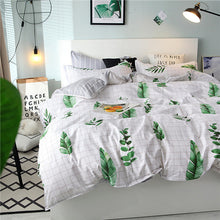 Load image into Gallery viewer, summer bedding set green duvet cover bed bedclothes 4pcs bed home textile