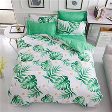 Load image into Gallery viewer, summer bedding set green duvet cover bed bedclothes 4pcs bed home textile